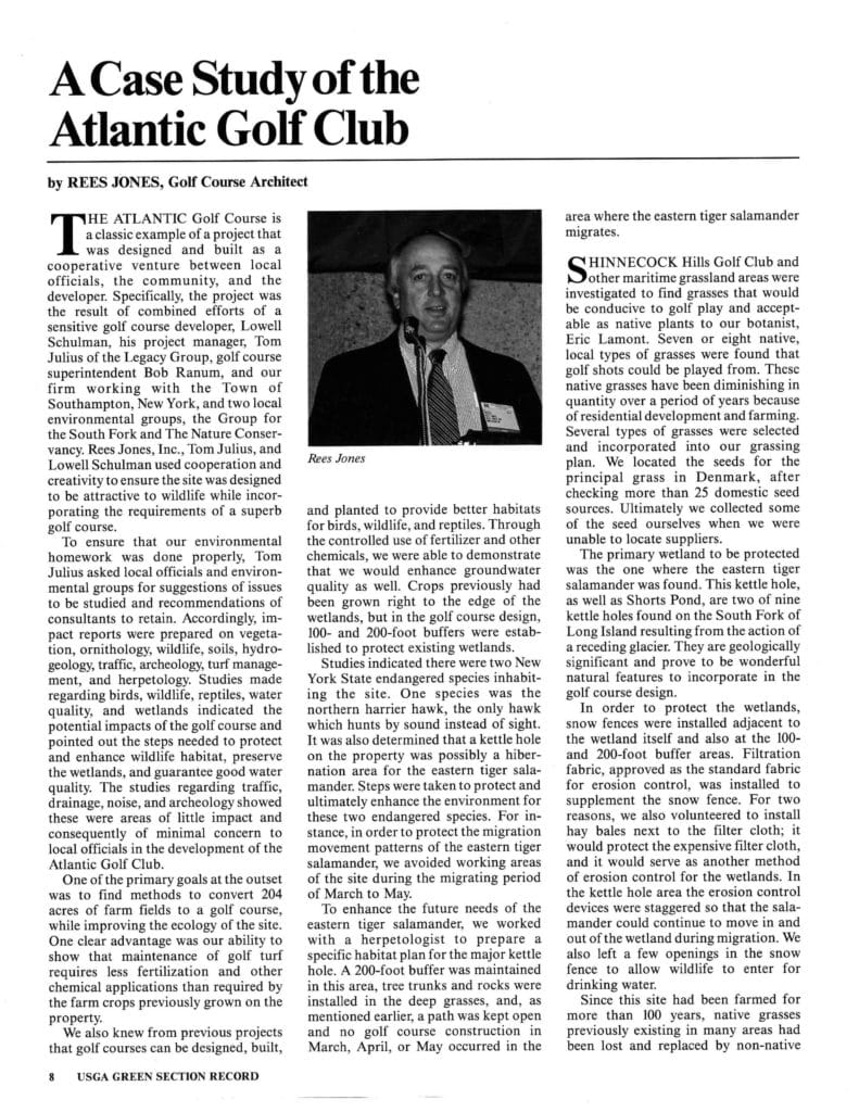 A Case Study of the Atlantic Golf Club